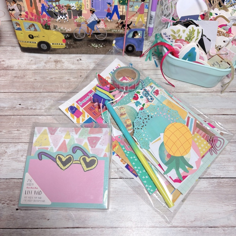 Summer Themed Junk Journal & Planner Decor Supplies Kit Scrapbook Lot Stationery - Picture 12 of 12